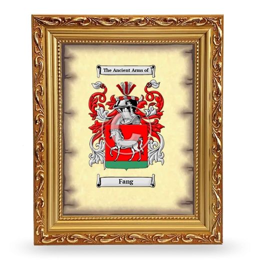 Fang Coat of Arms Framed - Gold