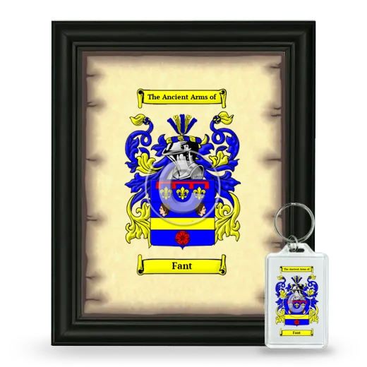 Fant Framed Coat of Arms and Keychain - Black
