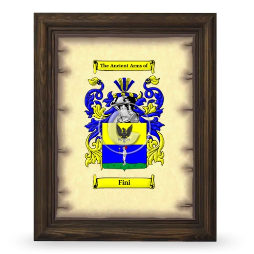 Fini Coat of Arms Framed - Brown