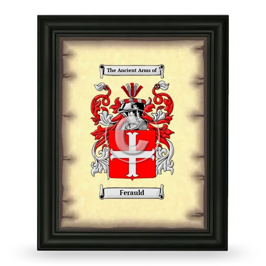 Ferauld Coat of Arms Framed - Black