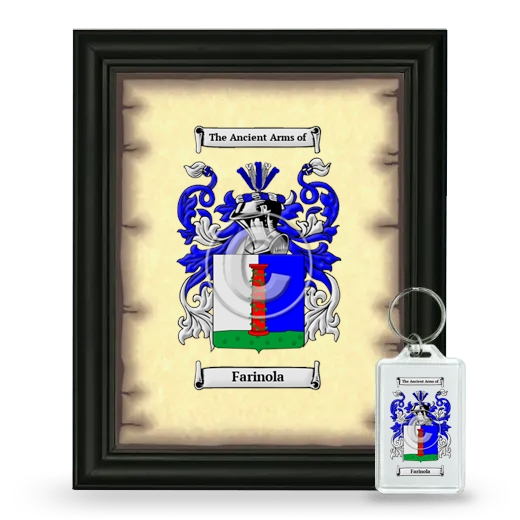 Farinola Framed Coat of Arms and Keychain - Black