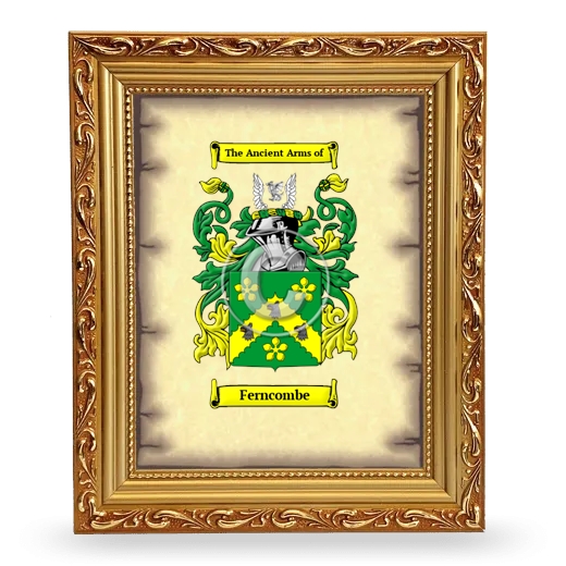 Ferncombe Coat of Arms Framed - Gold