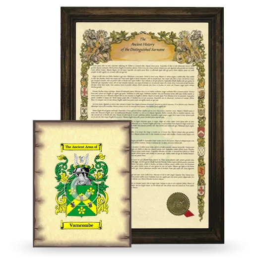 Varncombe Framed History and Coat of Arms Print - Brown