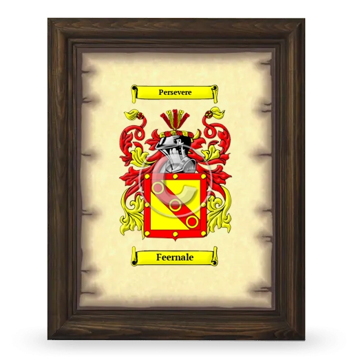 Feernale Coat of Arms Framed - Brown