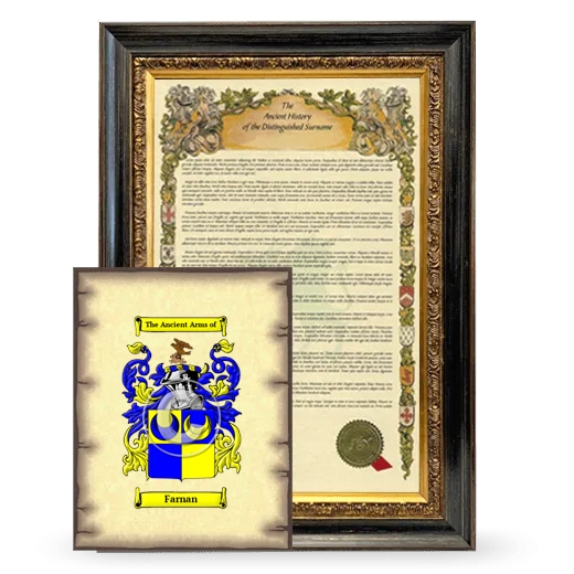 Farnan Framed History and Coat of Arms Print - Heirloom