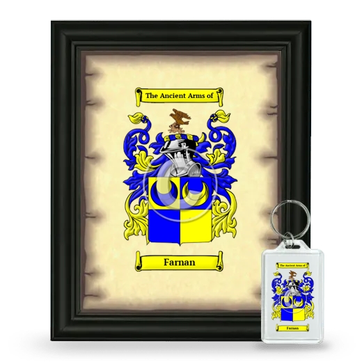 Farnan Framed Coat of Arms and Keychain - Black