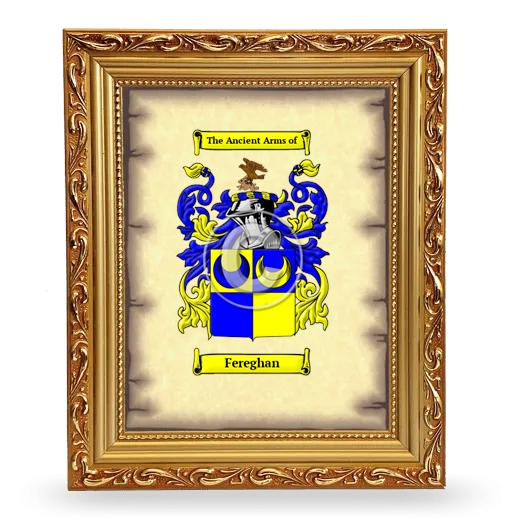 Fereghan Coat of Arms Framed - Gold