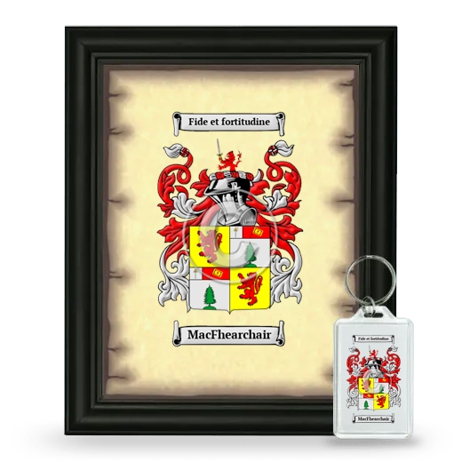 MacFhearchair Framed Coat of Arms and Keychain - Black
