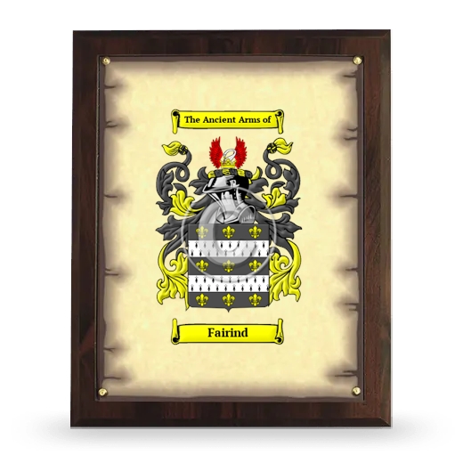 Fairind Coat of Arms Plaque