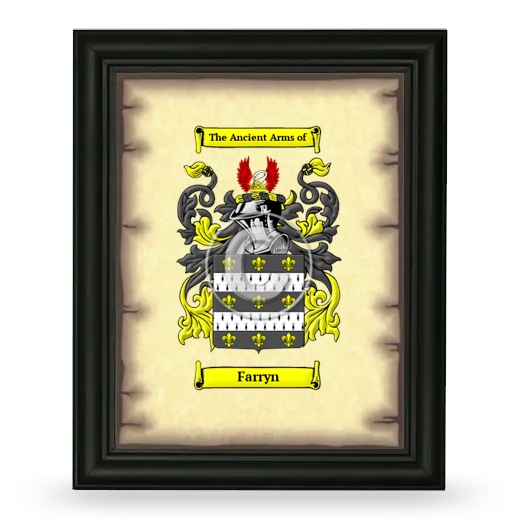 Farryn Coat of Arms Framed - Black