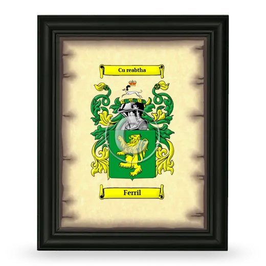 Ferril Coat of Arms Framed - Black