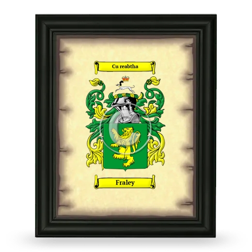 Fraley Coat of Arms Framed - Black