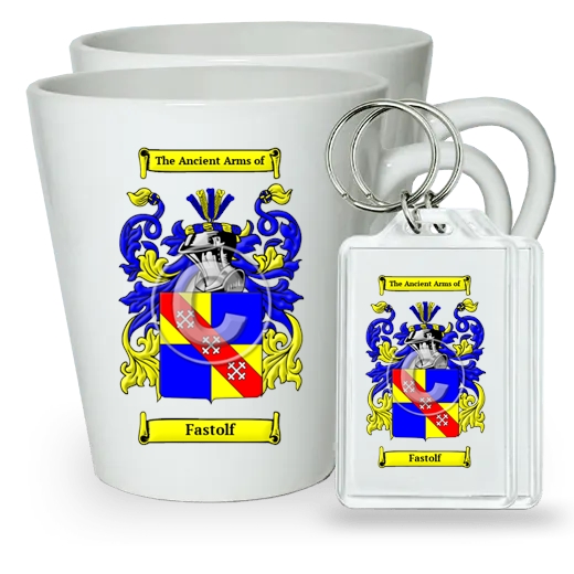 Fastolf Pair of Latte Mugs and Pair of Keychains
