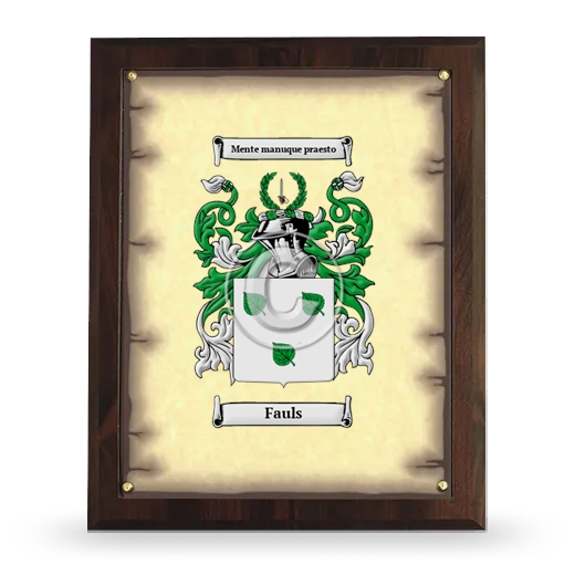 Fauls Coat of Arms Plaque