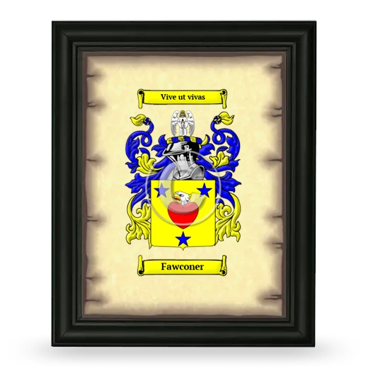 Fawconer Coat of Arms Framed - Black