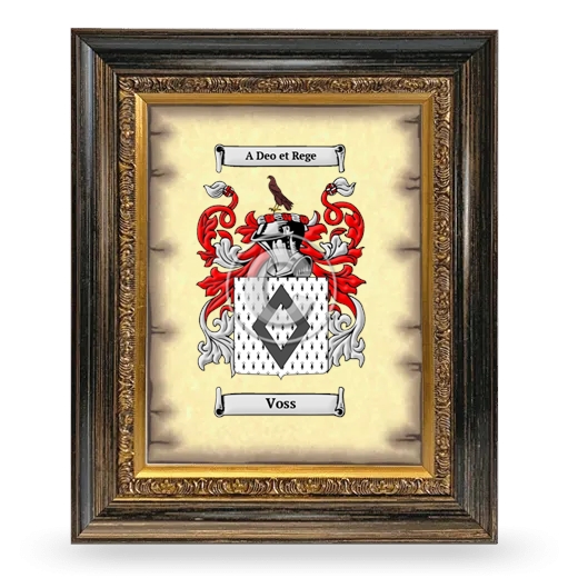 Voss Coat of Arms Framed - Heirloom