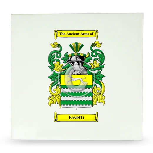 Favetti Large Ceramic Tile with Coat of Arms