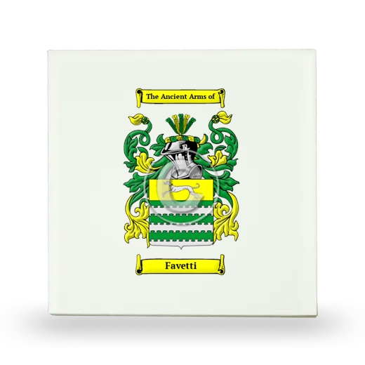 Favetti Small Ceramic Tile with Coat of Arms