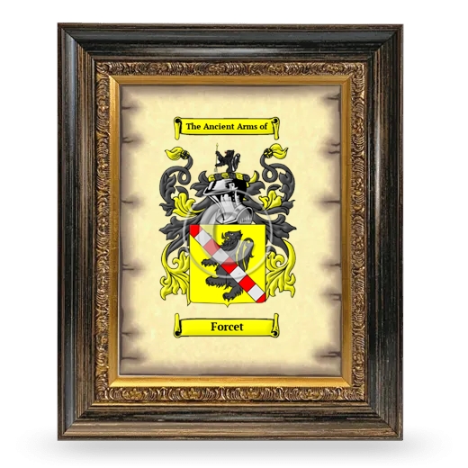 Forcet Coat of Arms Framed - Heirloom