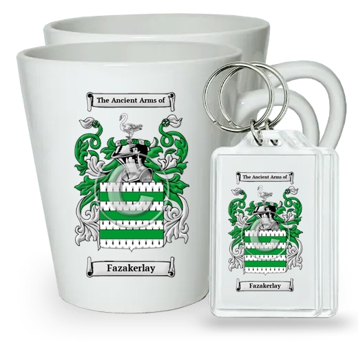 Fazakerlay Pair of Latte Mugs and Pair of Keychains