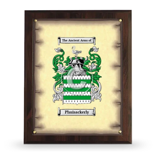 Phuisackerly Coat of Arms Plaque