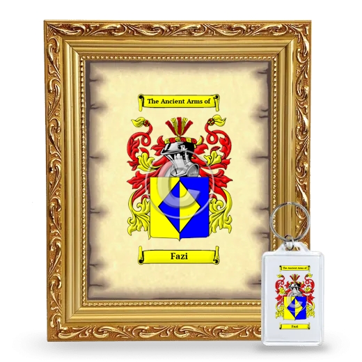 Fazi Framed Coat of Arms and Keychain - Gold