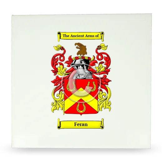 Feran Large Ceramic Tile with Coat of Arms