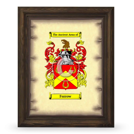 Furrow Coat of Arms Framed - Brown