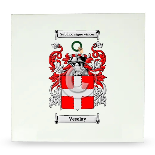 Veselay Large Ceramic Tile with Coat of Arms