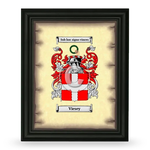 Viesey Coat of Arms Framed - Black