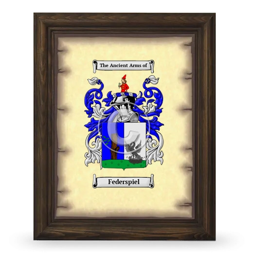 Federspiel Coat of Arms Framed - Brown