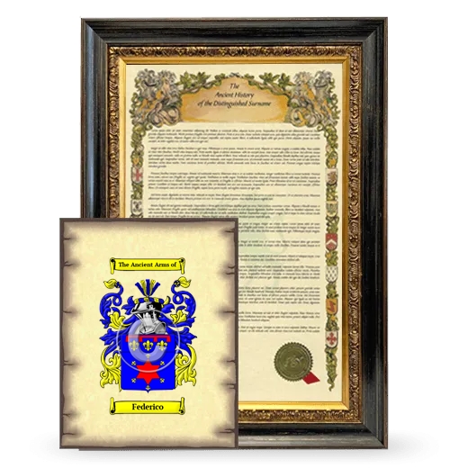 Federico Framed History and Coat of Arms Print - Heirloom