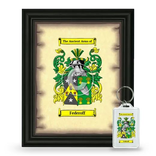 Federoff Framed Coat of Arms and Keychain - Black