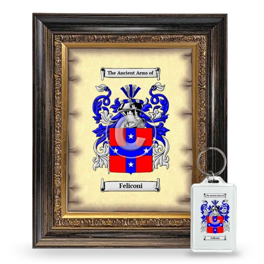 Feliconi Framed Coat of Arms and Keychain - Heirloom