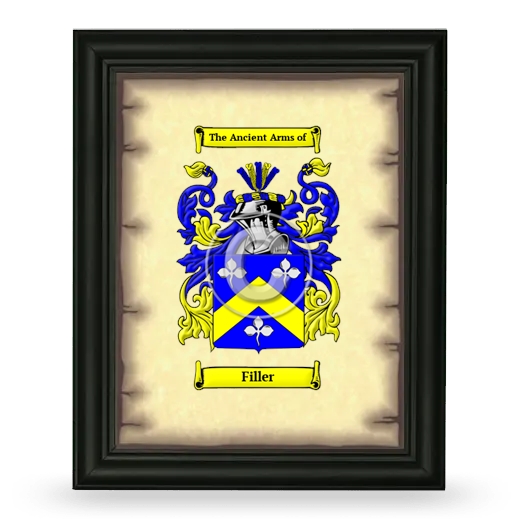 Filler Coat of Arms Framed - Black