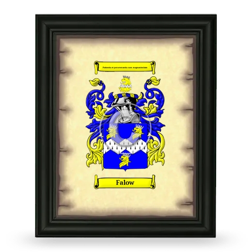 Falow Coat of Arms Framed - Black