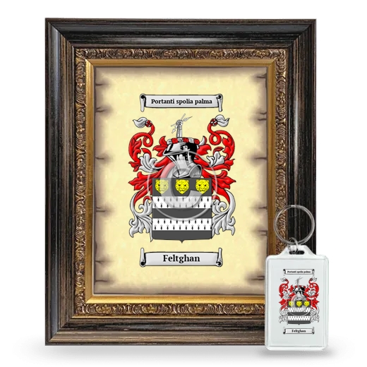 Feltghan Framed Coat of Arms and Keychain - Heirloom