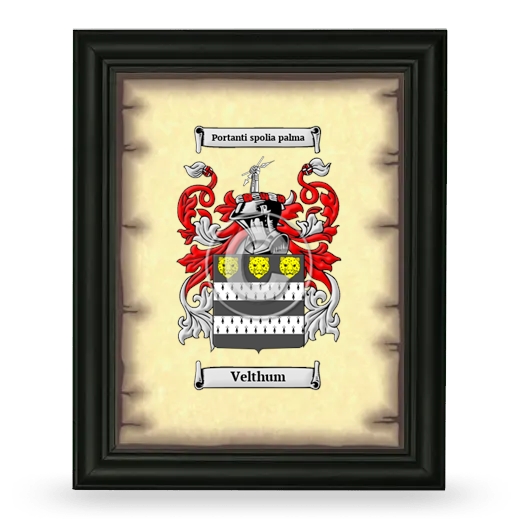 Velthum Coat of Arms Framed - Black