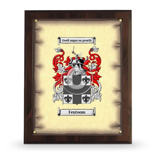 Fentoom Coat of Arms Plaque