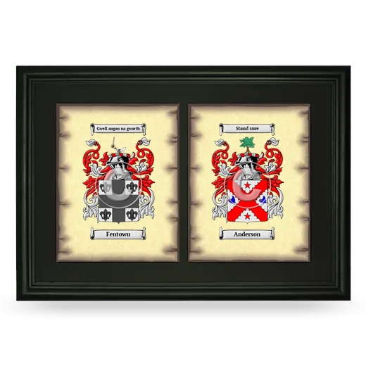 Double Coat of Arms Framed - Black