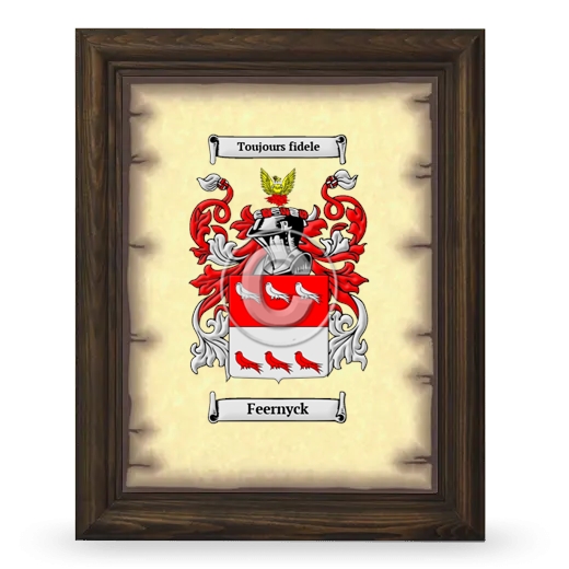 Feernyck Coat of Arms Framed - Brown