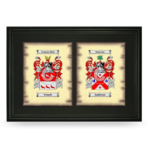 Double Coat of Arms Framed - Black