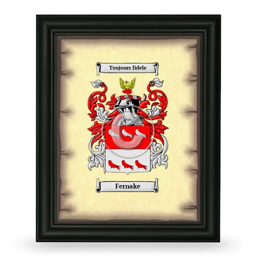 Fernake Coat of Arms Framed - Black