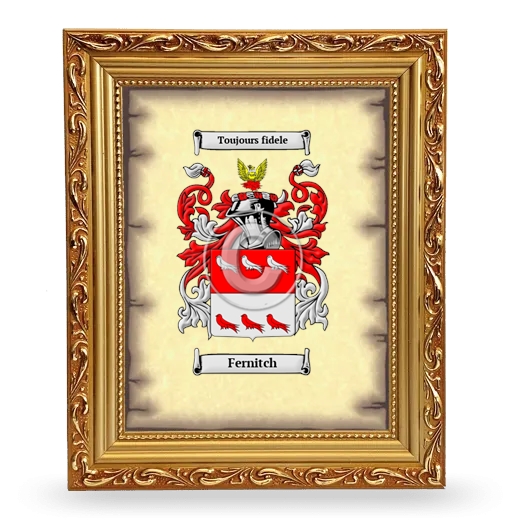 Fernitch Coat of Arms Framed - Gold