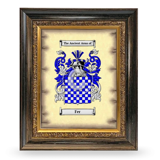 Fer Coat of Arms Framed - Heirloom