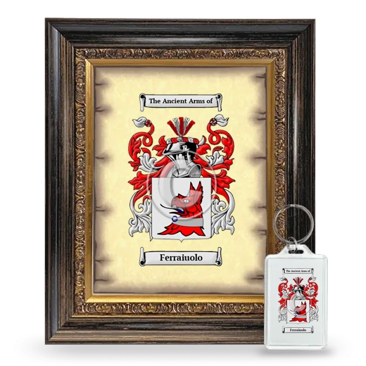 Ferraiuolo Framed Coat of Arms and Keychain - Heirloom