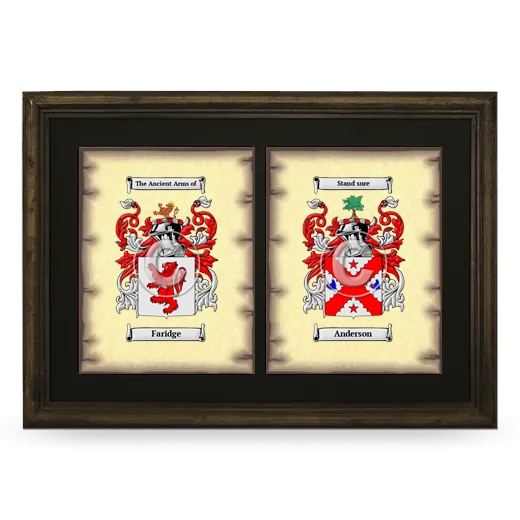 Double Coat of Arms Framed - Brown