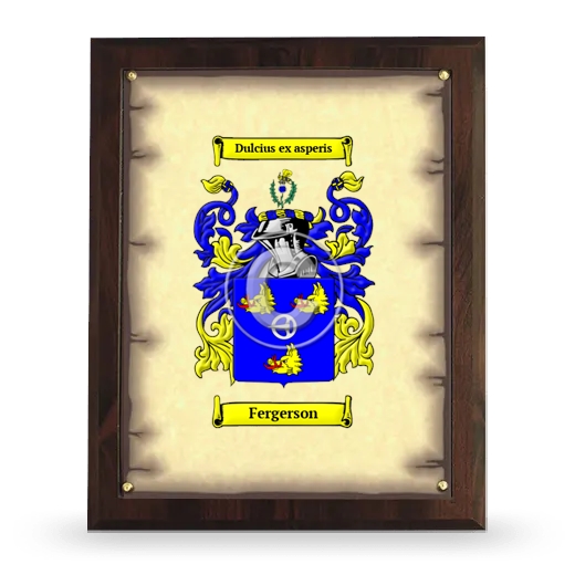 Fergerson Coat of Arms Plaque