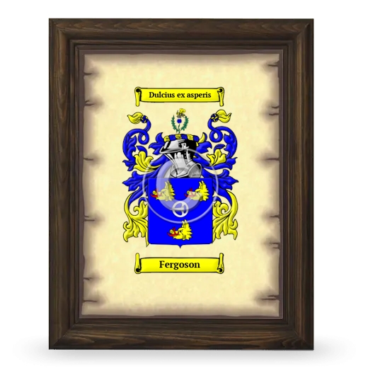 Fergoson Coat of Arms Framed - Brown