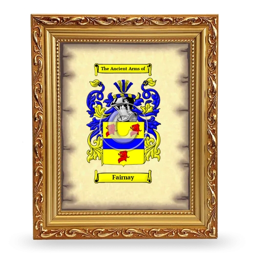 Fairnay Coat of Arms Framed - Gold